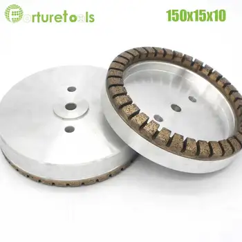 

1pc Full segment 1# diamond wheel for glass edger straight line machine Dia150x15x10 Inner Diameter 12/22/50 grit 80# 100# BL003