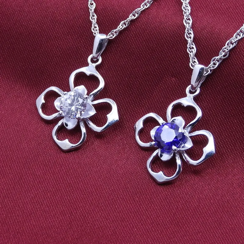 

CHP6 ZTUNG 925 silver neckalce for graceful women,beautiful zircon and flower necklcace