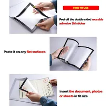 Cadre Photo magnétique anti-claquement, étui de protection pour fichiers, décor mural de réfrigérateur, format A3/A4