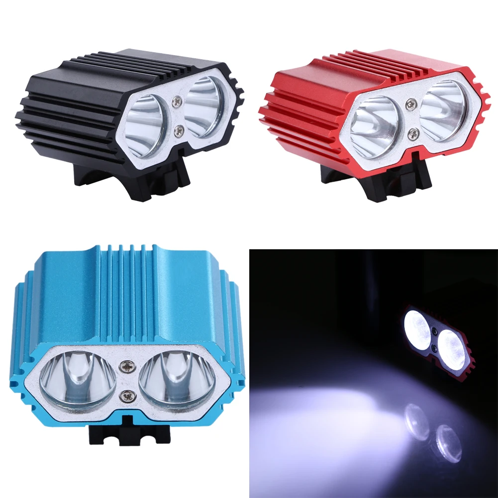 Clearance Waterproof IPX-7 6000LM  XML T6 LED Bike Bicycle Aluminum Alloy Torch Lamp Headlight +Battery+Charger  Black/red/blue 2