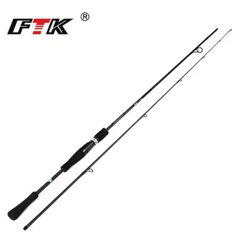 

FTK Spinning Fishing Rod 1.80m 1.98m 2.1m 2.4m 2.70m C.W 1-30g 100% Carbon Super Hard Fishing Pole 2 Sections Lure Fishing Rod