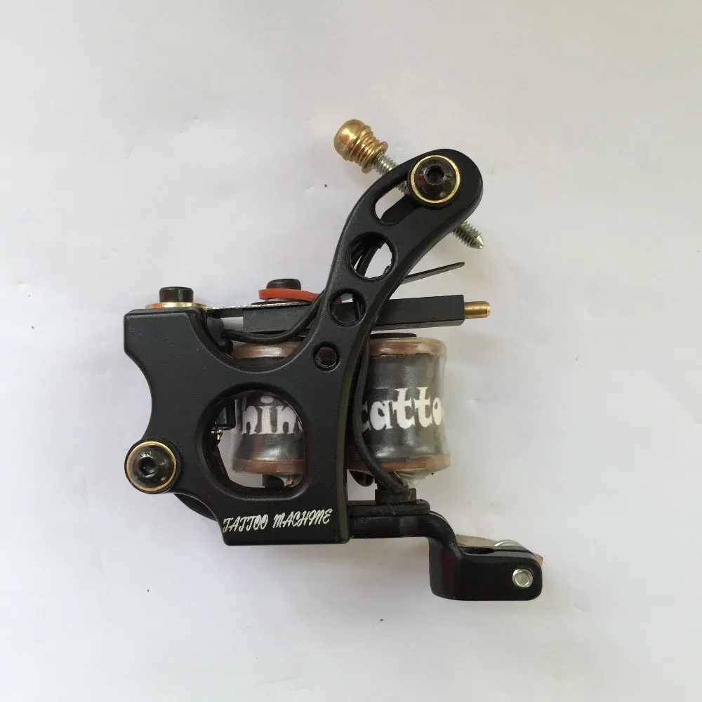 

Free Shipping Cast Iron Frame 10 Wrap Coil Dual-coiled Tattoo Machine tattoo gun