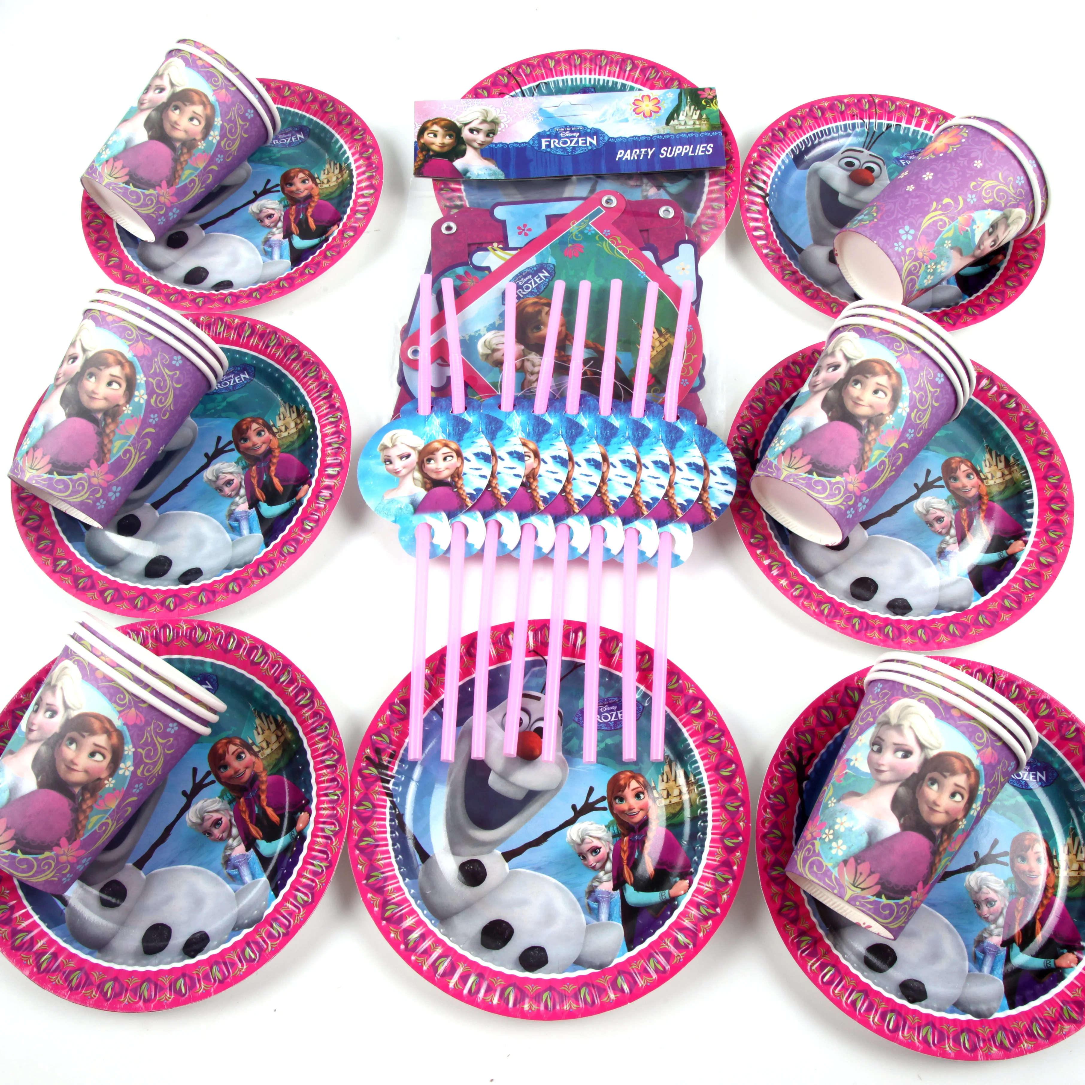 

32pcs Frozen Party Baby Shower Birthday Party Decoration Elsa Kids Birthday For Baby girl birthday party decorations