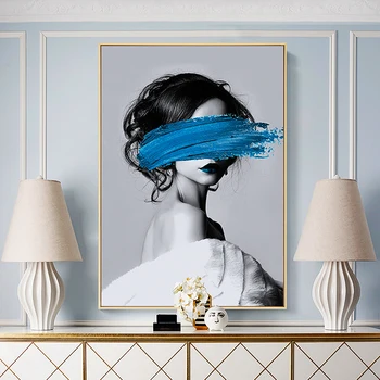 

Maeham Nordic Abstract figures Canvas Painting Prints Posters Black White Pictures for Living Room Morden creative Home Decor