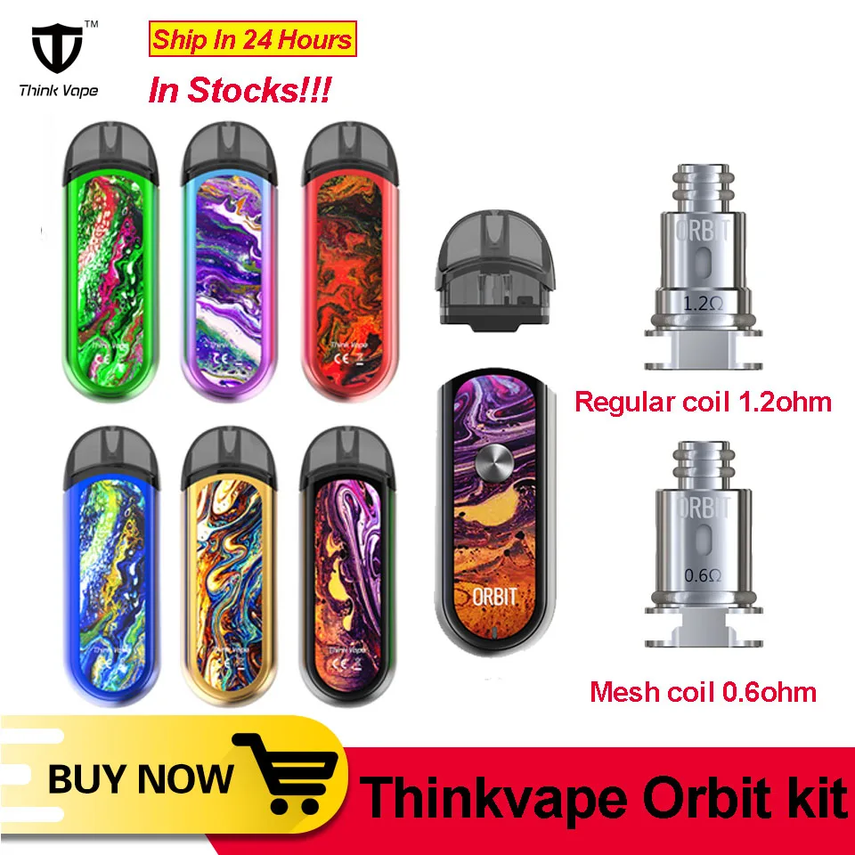 

Original Thinkvape orbit pod vape pen Kit built-in 1000mah mini Vape Pen with 3ml Electronic cigarette vs Lost Vape Lyra kit