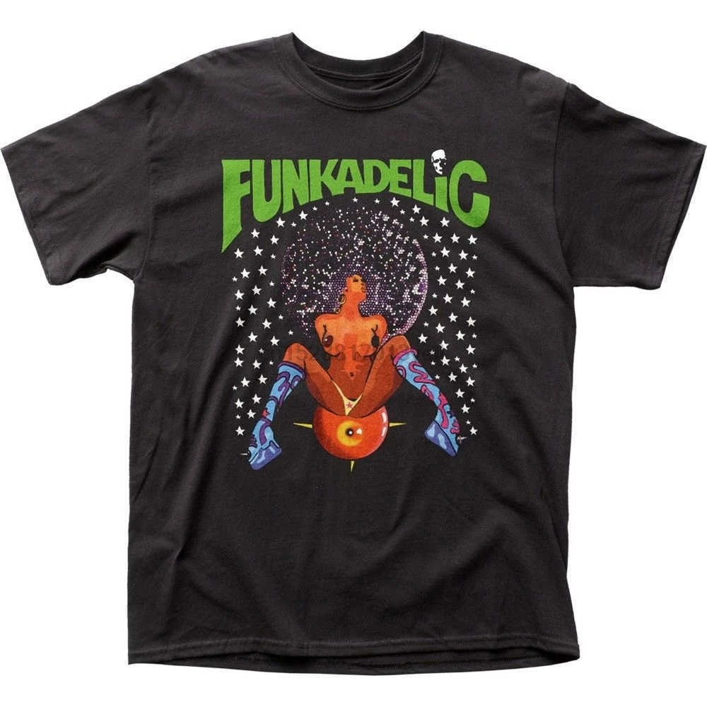 

2018 New Brand T Shirt Men Authentic Funkadelic Afro Girl George Clinton Parliament T-shirt S M L XL 2X 3X Brand Clothing Men t