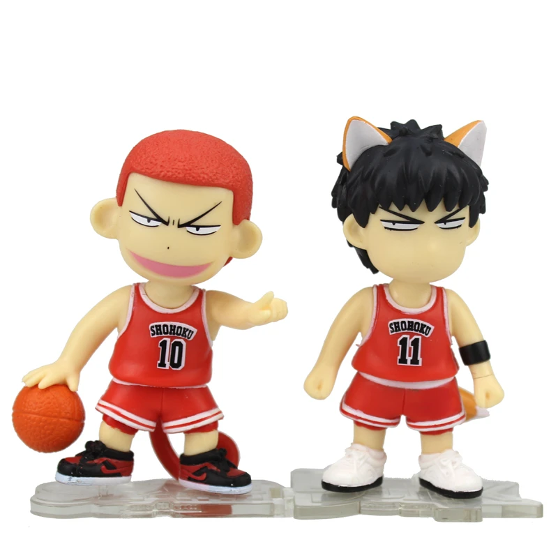 Cute 3 5 Slam Dunk Anime Slamdunk Hanamichi Sakuragi Monkey Rukawa Kaede Fox Boxed Pvc Action Figure Model Doll Toys Gift Aliexpress