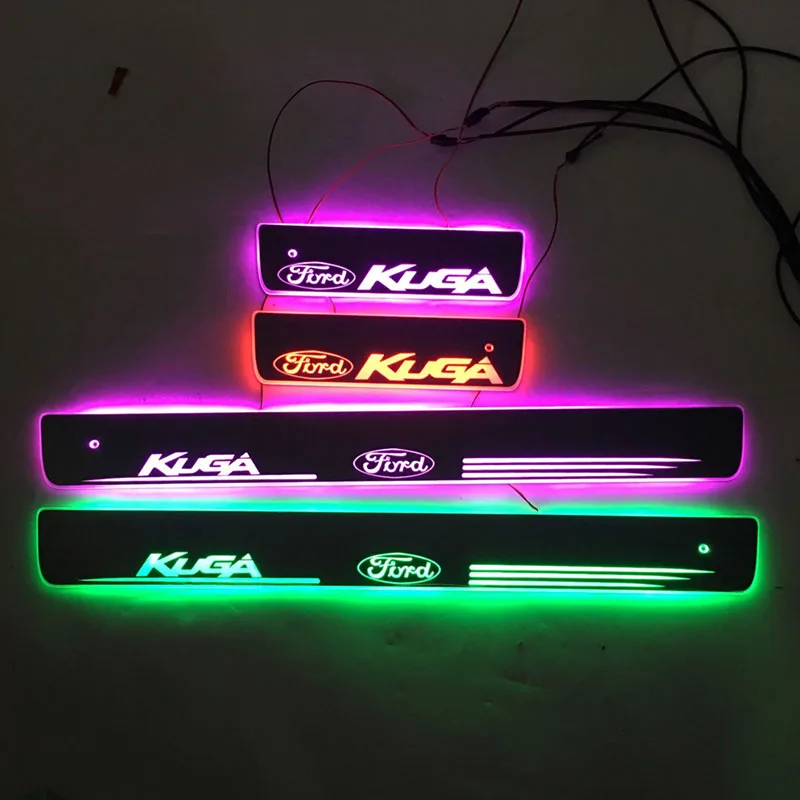 Динамическая Светодиодная лампа для двери KUGA Накладка на порог приветственная