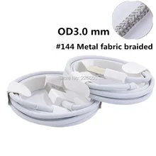 100 шт/партия OD 3,0 толстый 8pin тканевый Плетеный usb кабель аксессуары связки для мобильного телефона 5 6 6s 7 7plus для ноутбука