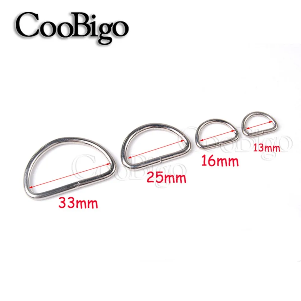 

10pcs NonWelded Dee Rings Nickel Plating D-Rings Webbing Strapping For Pet Collar Garment Backpack Bags Belts Shoes Accessories