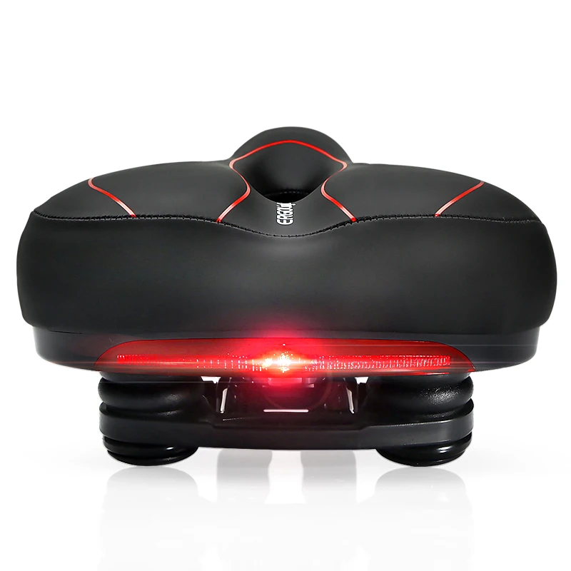 

INBIKE 2018 PVC Leather MTB Road Mountain Bike Seats Bicycle Seat Men Women Pad Cycle Part With Taillights Bicycle Accessories
