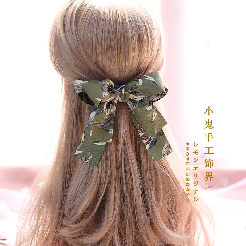 Корейская версия новой армейской зеленой заколка в виде бантика большая заколка для волос резинка для волос сосновый конус шпилька
