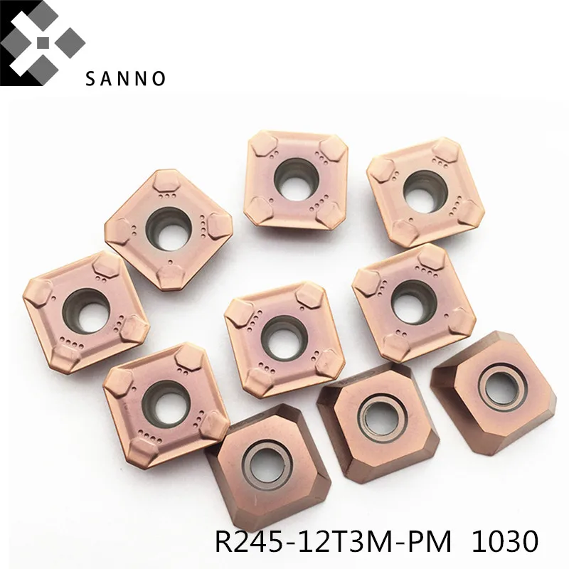 

R245-12T3M-PM 1025/1030 cnc карбидные режущие инструменты карбидный фрезерный нож вставки плоский фреза R245 стиль