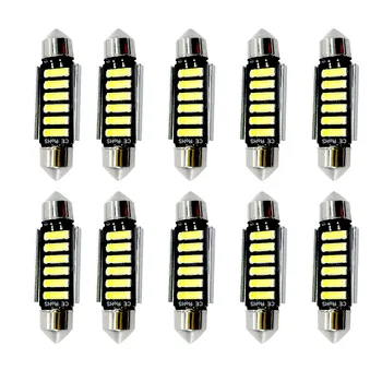 

100pcs C5W C10W 31mm 36mm 39mm 41mm 7020 SMD 6 LED Car LED Festoon Light Canbus Error Free Interior Doom Lamp Bulb