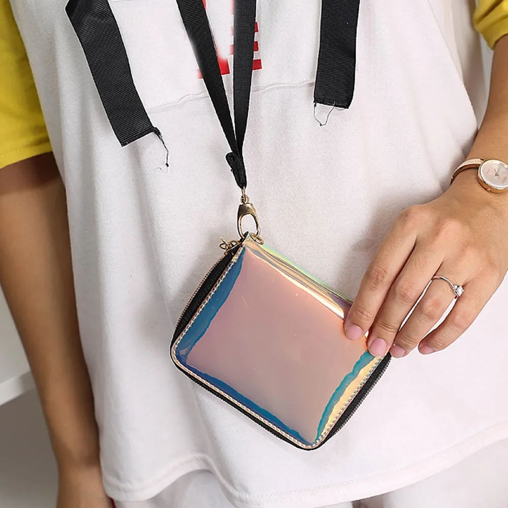 Монета карман для женщин портмоне клатч бумажник на молнии Мода переменный цвет держатель карты кошелек девушки студентов молнии кошельки