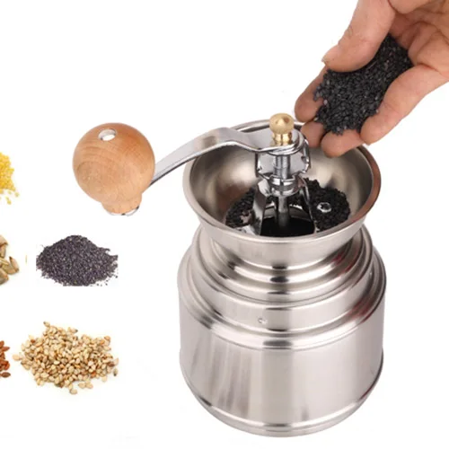 

Manual Spice Coffee Pepper Grinder Stainless Steel Grinder Ceramic Core