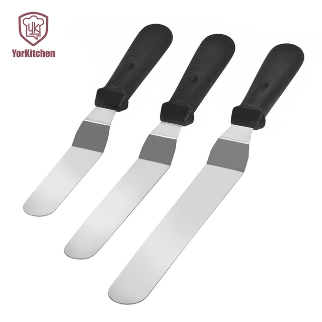 Buy 3pcs Stainless Steel Baking Pastry Spatulas Cake