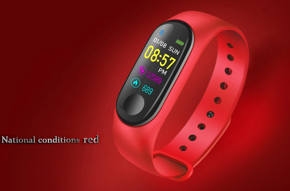 Новинка, умные спортивные часы для мужчин, фитнес-трекер, сердечный ритм, кровяное давление, светодиодный, M3, умные часы для женщин, для IOS, Android, pk M2