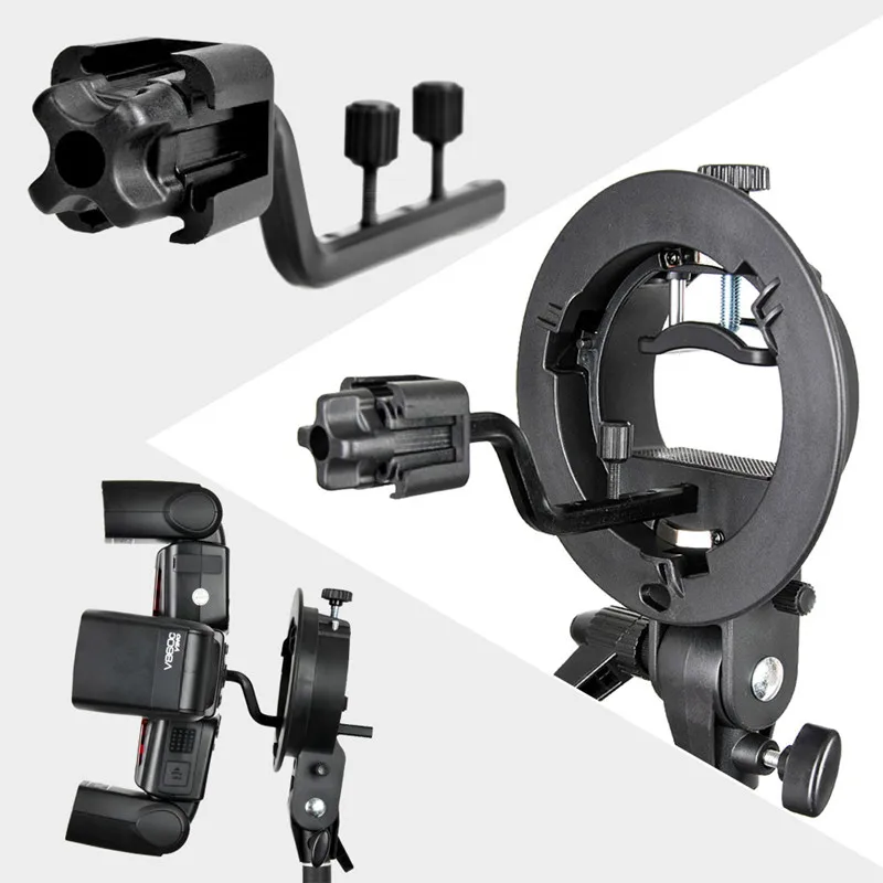 Кронштейн Godox S type Bowens + фотовспышка из алюминиевого сплава|hot shoe mount adapter|shoe adapterbowens