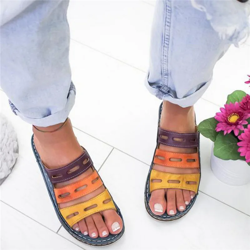 

Open Toe Casual Summer Slippers Shoes Women Platform Wedge Slides Beach Shoes Klapki Damskie Lato Outdoor Slippers