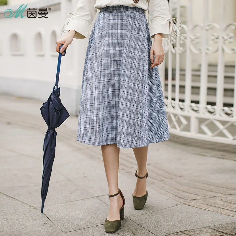

INMAN 2019 New Products Spring Mid skirt Middle-Skirt