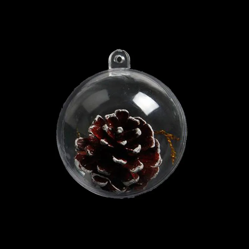 10 pares/3/4/5/6 cm transparente de plástico decoraciones de Navidad bola claro adorno regalo presente caja Decoración 10 pares/3/4/5/6 cm transparente de plástico decoraciones de Navidad bola claro adorno regalo presente caja Decoración