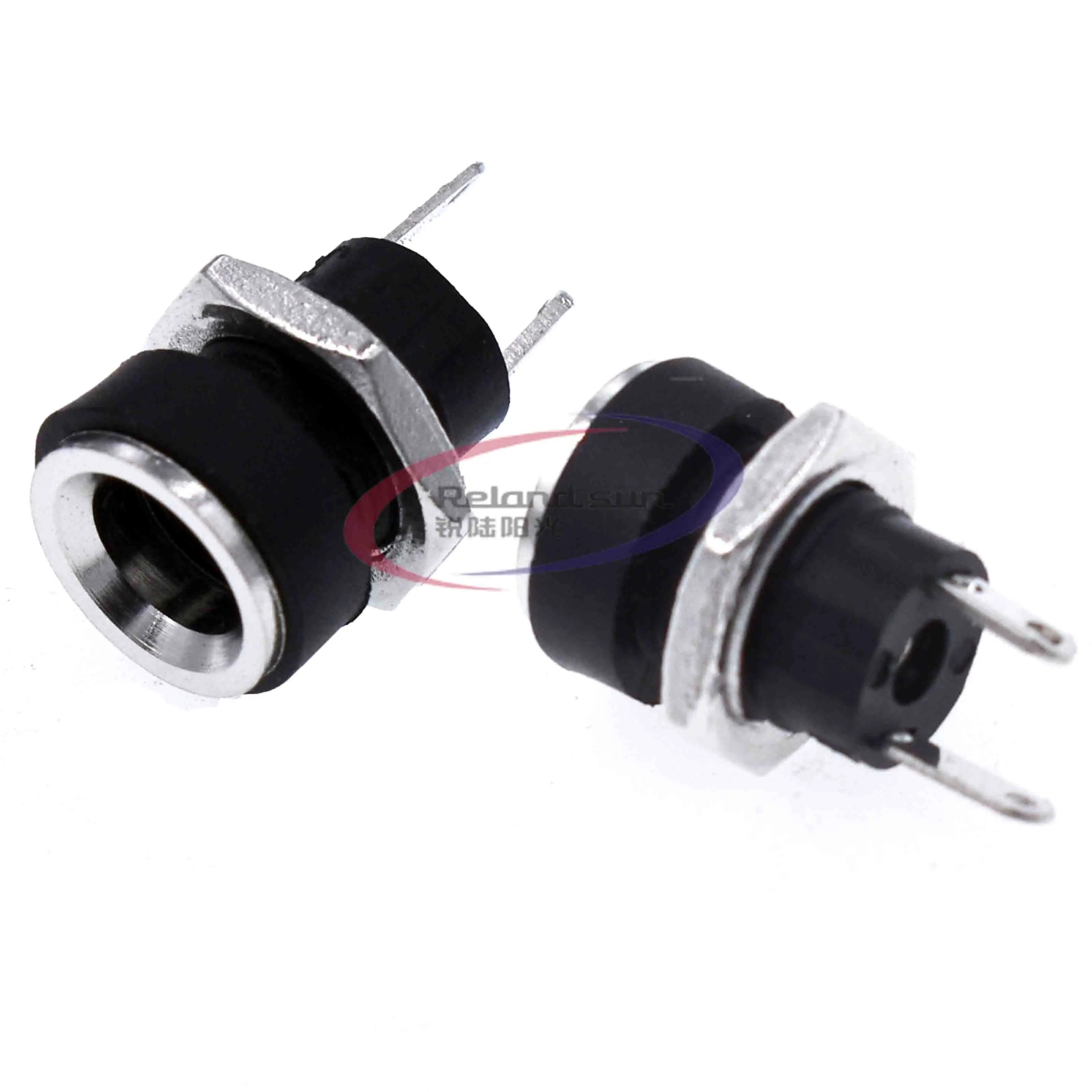 

10Pcs 3A 12v For DC Power Supply Jack Socket Female Panel Mount Connector 5.5mm 2.1mm Plug Adapter 2 Terminal Types 5.5*2.1