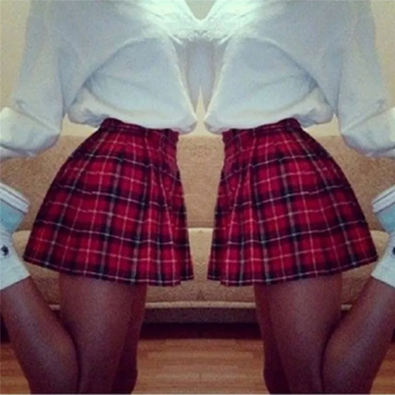 New Fashion 2018 Summer style skirts womens casual Scotland Plaid Checks School Uniform Pleated Skirt Cotton Femme Saia Y05#N (4)