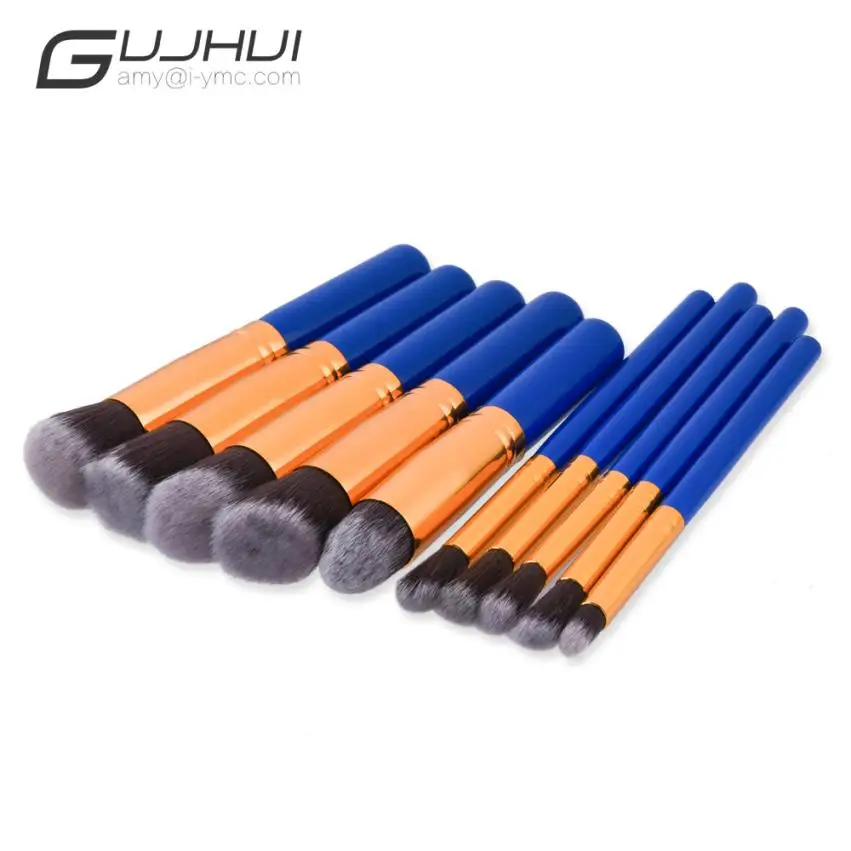 

GUJHUI Beauty 10PCS makeup brush Foundation Eyebrow Eyeliner Blush Cosmetic Concealer Brushes july22