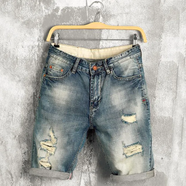 New Fashion Mens Ripped Short Jeans 