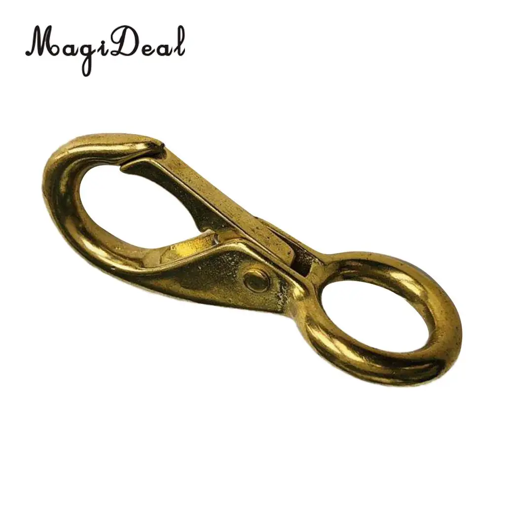 MagiDeal Heavy Duty Pure Brass Fixed Eye Marine Boat Snap Hook Buckle for Fishing Flatable Sail Canoe Kayak Boat Accessories