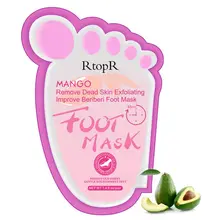 2 шт манго стопы коллагеновая маска мертвого отбеливание увлажняющий, отшелушивающий обновления педикюр удалить омертвевшие чешуйки кожи каблук носки для пилинга по уходу за ногами