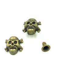 500Sets Wholesale Halloween Punk Bone Skull Skeleton Studs Spots Garment Rivets Spike Bronze Tone 12x12mm 500Sets Wholesale Halloween Punk Bone Skull Skeleton Studs Spots Garment Rivets Spike Bronze Tone 12x12mm
