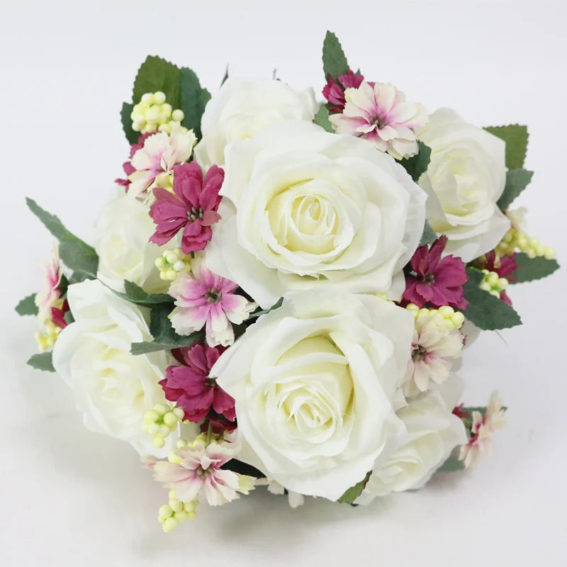 JAROWN Simulation European Small Chrysanthemum Artificial Silk Cosmos Flowers For Wedding Photography Decoration Home Decor (4)
