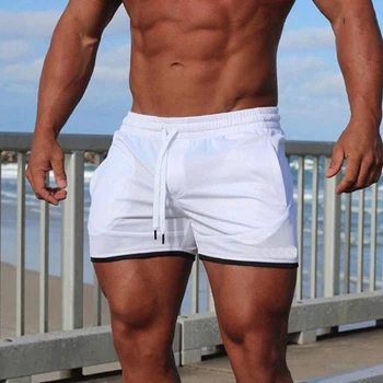 

Shorts Men Breathable Sport Swimming Shorts Summer Swim Shorts Solid Color Elastic Waist Beach Shorts