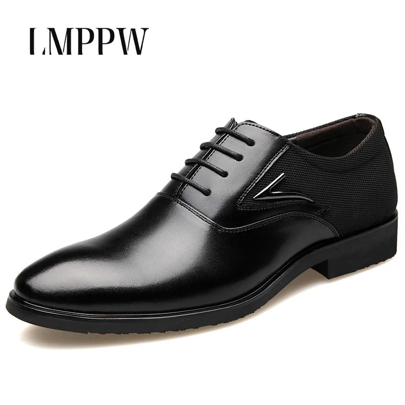 

Top Quality Men Wedding Shoes Genuine Leather Business Casual Oxford Shoes for Men Flats Pointed Black Brown Big Size 38-48 2.5A