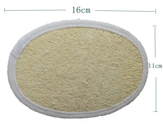 Мягкая свежая натуральная люфа Мочалка для душа Спа скруббер для тела отшелушивающий Массажный коврик для купания бежевый