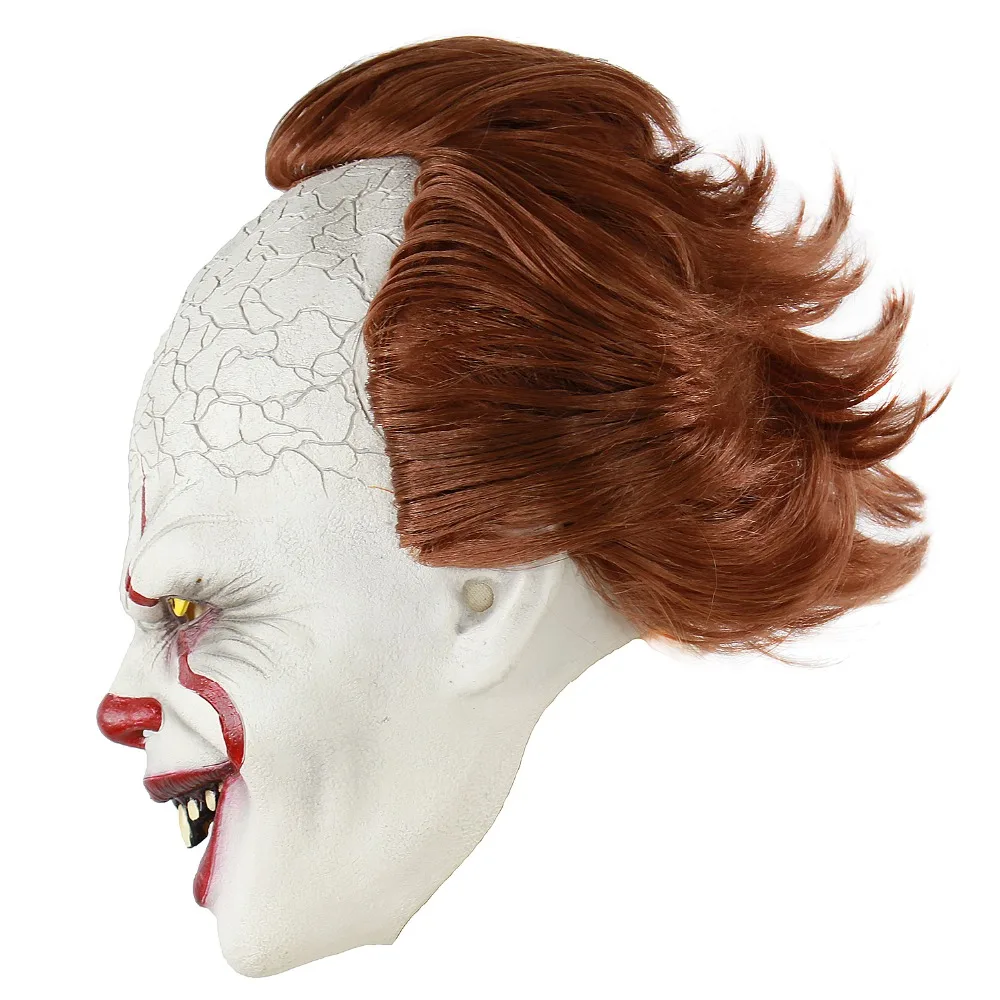 Светодиодный Pennywise страшный клоун Джокер маска страшная Маска Клоун для косплея вечерние маски реквизит Стивен Кинг это Маска Клоун для косплея Вечерние