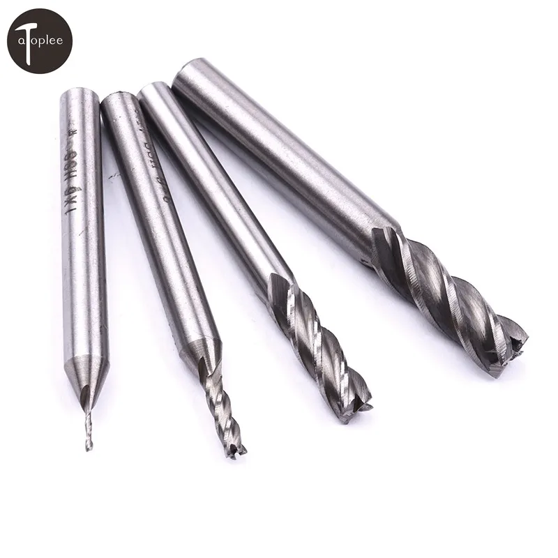 HSS Straight Shank 3-Flute End Mill Cutter CNC Milling Cutting Router Bit 8mm