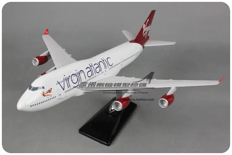 47 см Virgin Atlantic Airlines модель самолета Boeing 747 Смола Англия Virgin литье под давлением авиационная модель B747 Airways модель самолета