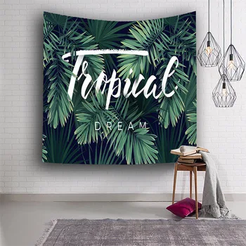 

Tropical Plants Wall Carpet Tapestry Home Decoration Wall Hanging Farmhouse Headboard Wall Fabric