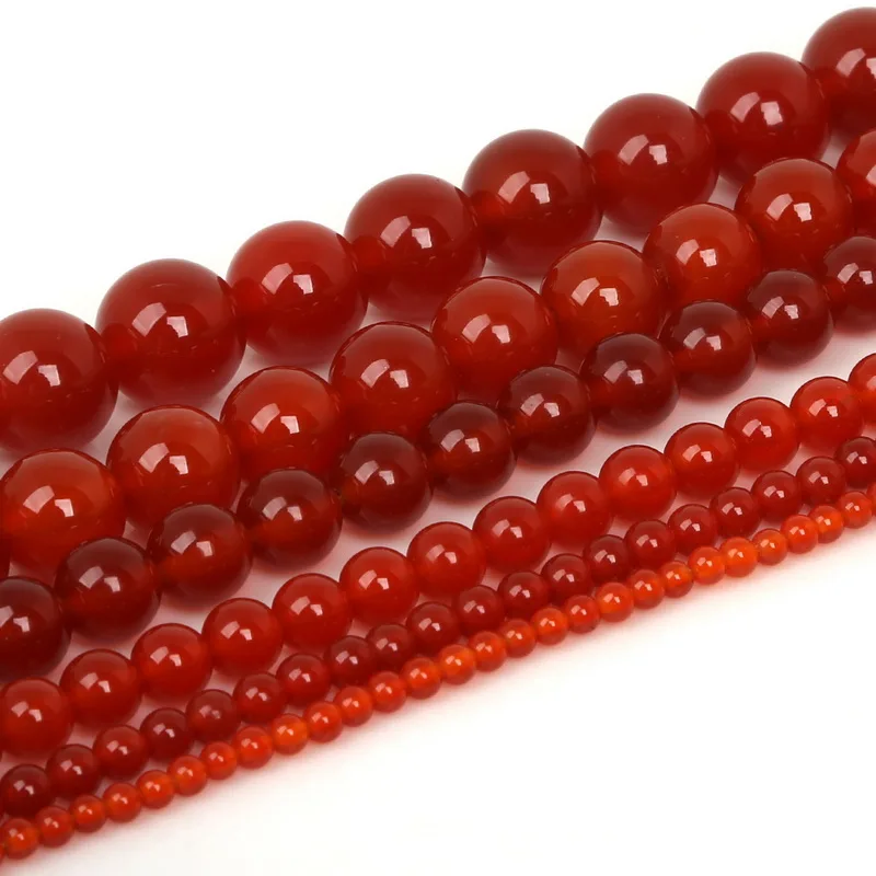 

Promotion! AA Quality Natural Stone Red Agat Round Shape Loose Beads for Diy Bracelet Necklace Jewelry Making