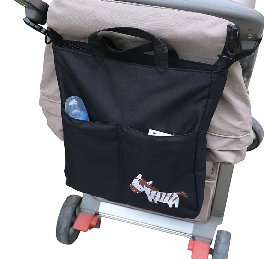 

Mother Bags Prams Pushchairs New Big Capacity Stroller Organizer Accessories Cartoon Baby Diaper Carriage Black Mommy