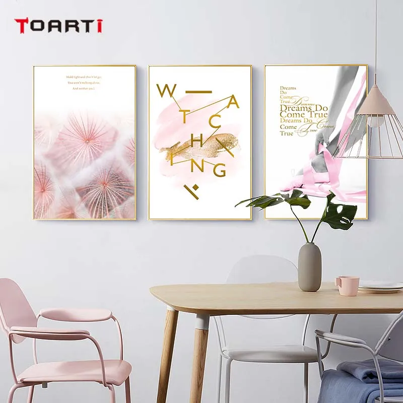 Nordic Posters Prints Motivational Quotes Canvas Painting Dream Come True Letters Modern Art Pictures For Living Room Home Decor (2)