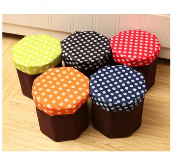 

1PC Lovely Pet New Foldable Storage Foot Stool Multifunctional Storage Box Home Organization NK 004