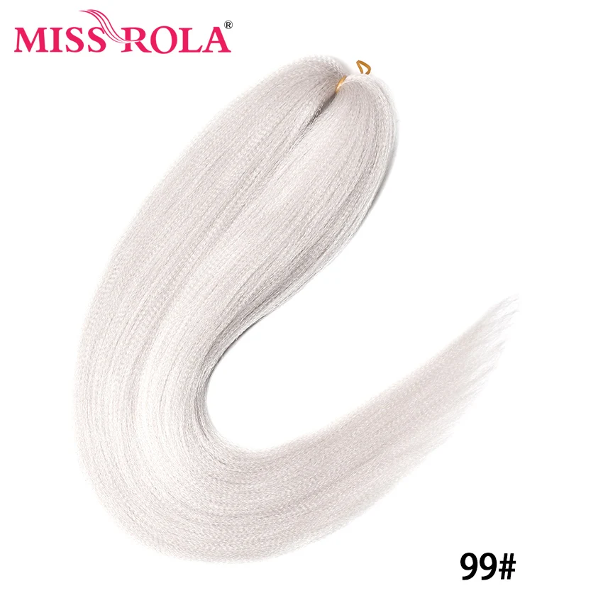 Miss Rola 24 Inches100 g Yaki прямые синтетические волосы для наращивания предварительно растянутые вязанные крючком огромные косы канекалон плетение волос - Цвет: T1B/4/30