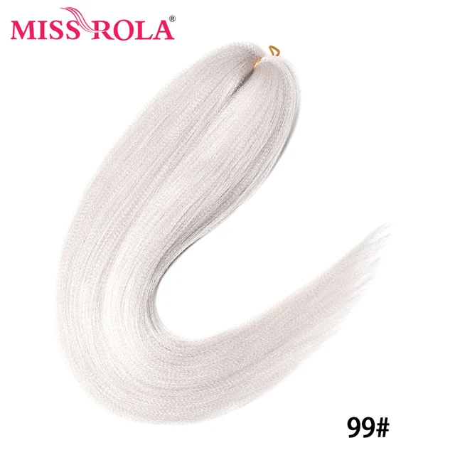 Miss Rola Synthetic 30 Inch 100g Kanekalon Hair Braid Yaki Straight Pre Stretched Pink Wholesale Bulk Hair Extension Jumbo Braid T1B/4/30