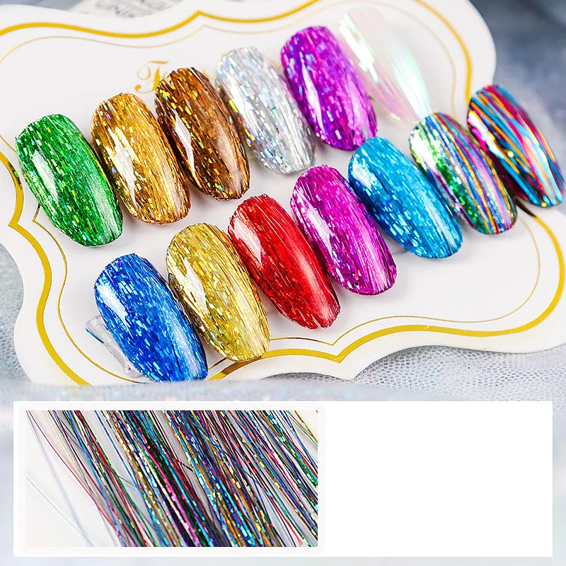

1pc Holographic Glitter Striping Tape Line Nail Art Sticker Decals Decoration DIY Gel Polish Manicure Tools
