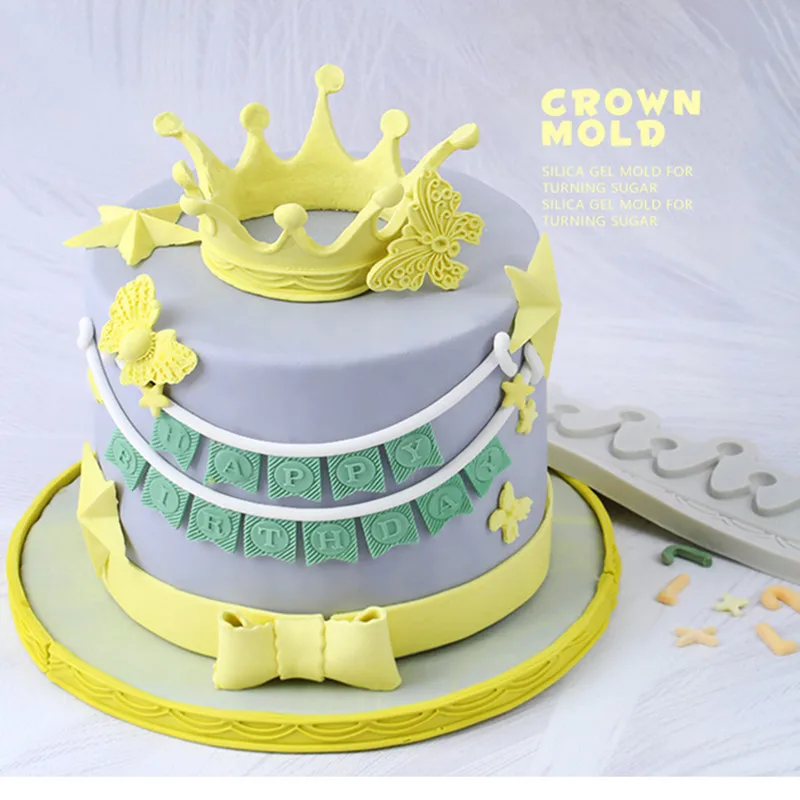 

Big Size Crown Silicone Mold Fondant Cake Decorating Tools Silicone Chocolate Molds Sugarcraft Cake Molds Baking Accessories