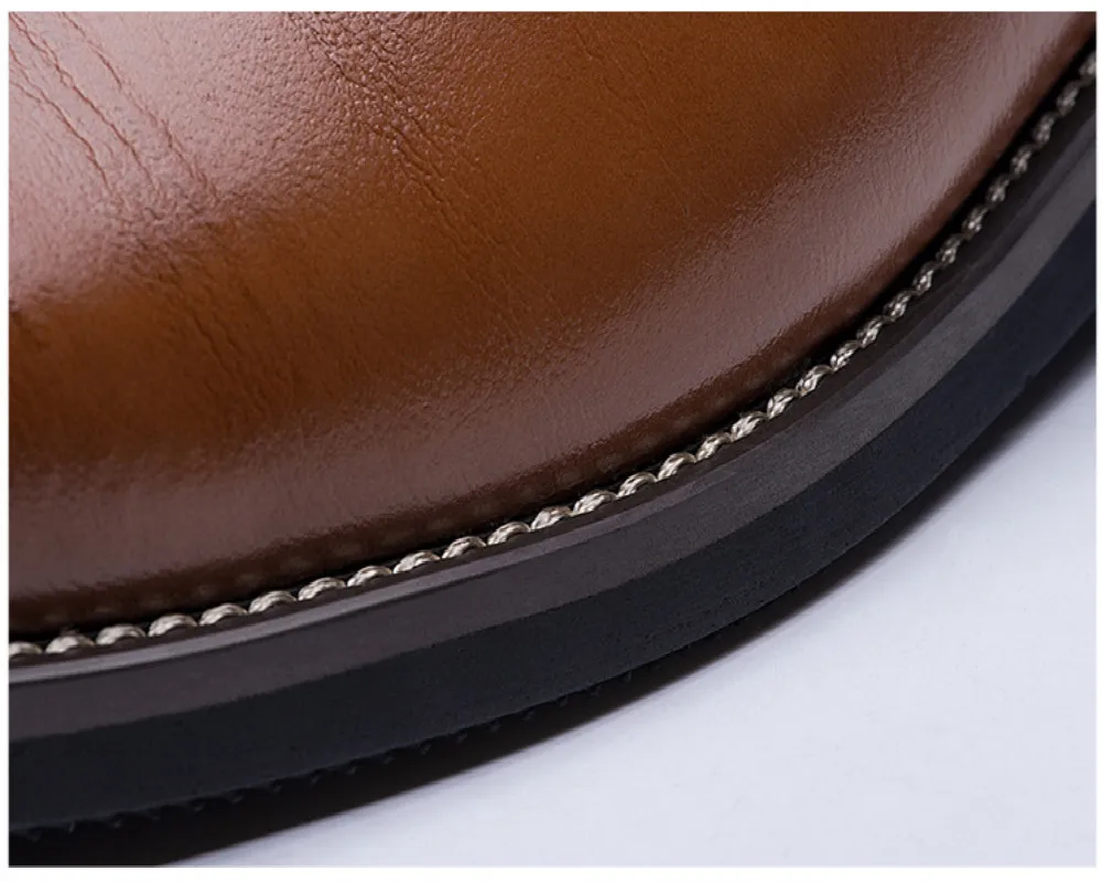 Men Dress Shoes leather shoes Genuine Leather Wingtip Carved Italian Formal Oxford for Winter Plus Size 38-48
